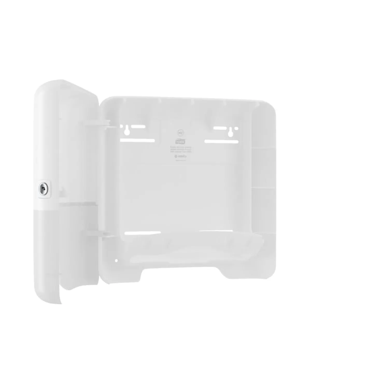 Pappershanddukshållare Tork H2 Mini Multifold, vit, kompakt