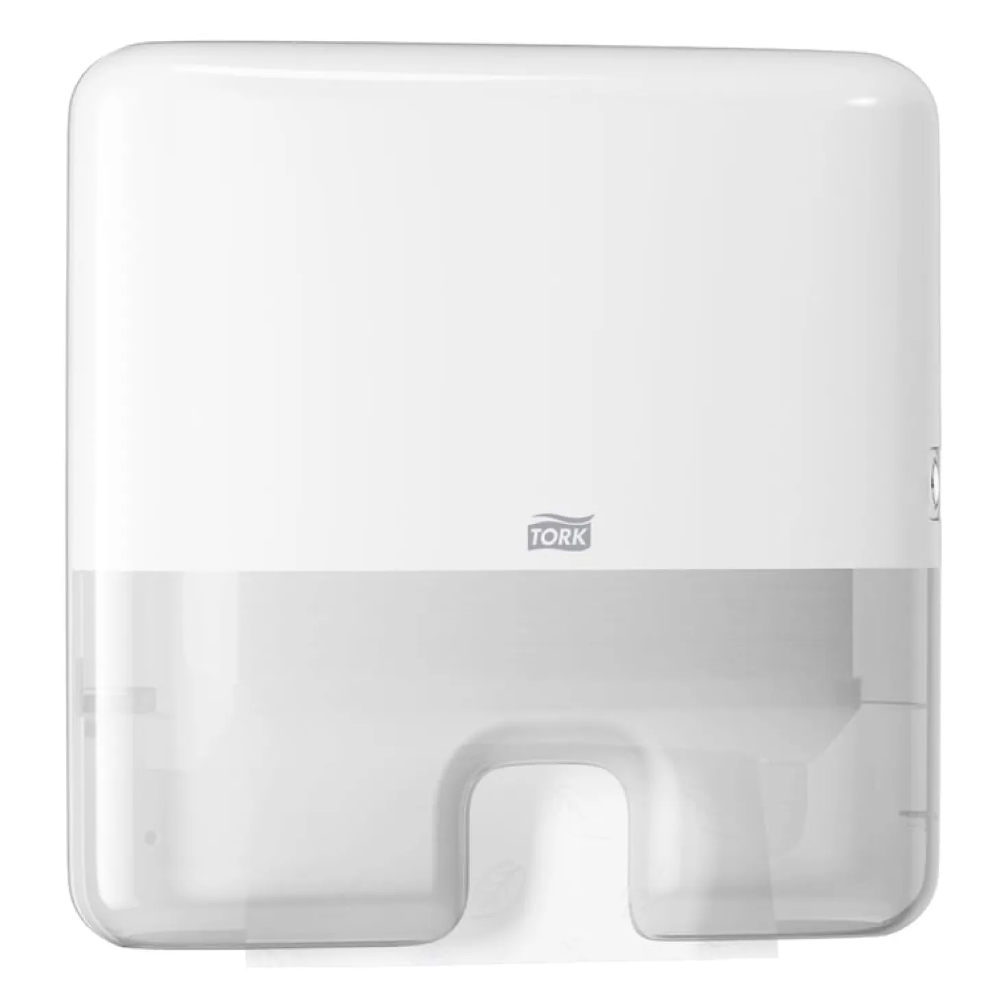 Pappershanddukshållare Tork H2 Mini Multifold, vit, kompakt