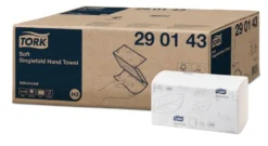 Pappershandduk Tork H3 Advanced V-vikt, 1-lags, 23x23 cm, vit