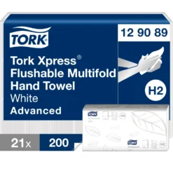 Pappershandduk Tork H2 Xpress Multifold Spolbar, vit, 4200 ark