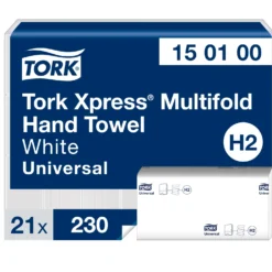 Pappershandduk Tork H2 Xpress Multifold Universal, 1-lags vit, 4830 ark