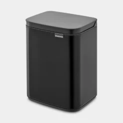 Papperskorg Brabantia BO, matt svart, 4 liter, väggmonterbar