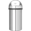 Papperskorg Brabantia Push Bin, mattborstat rostfritt stål, 60 liter