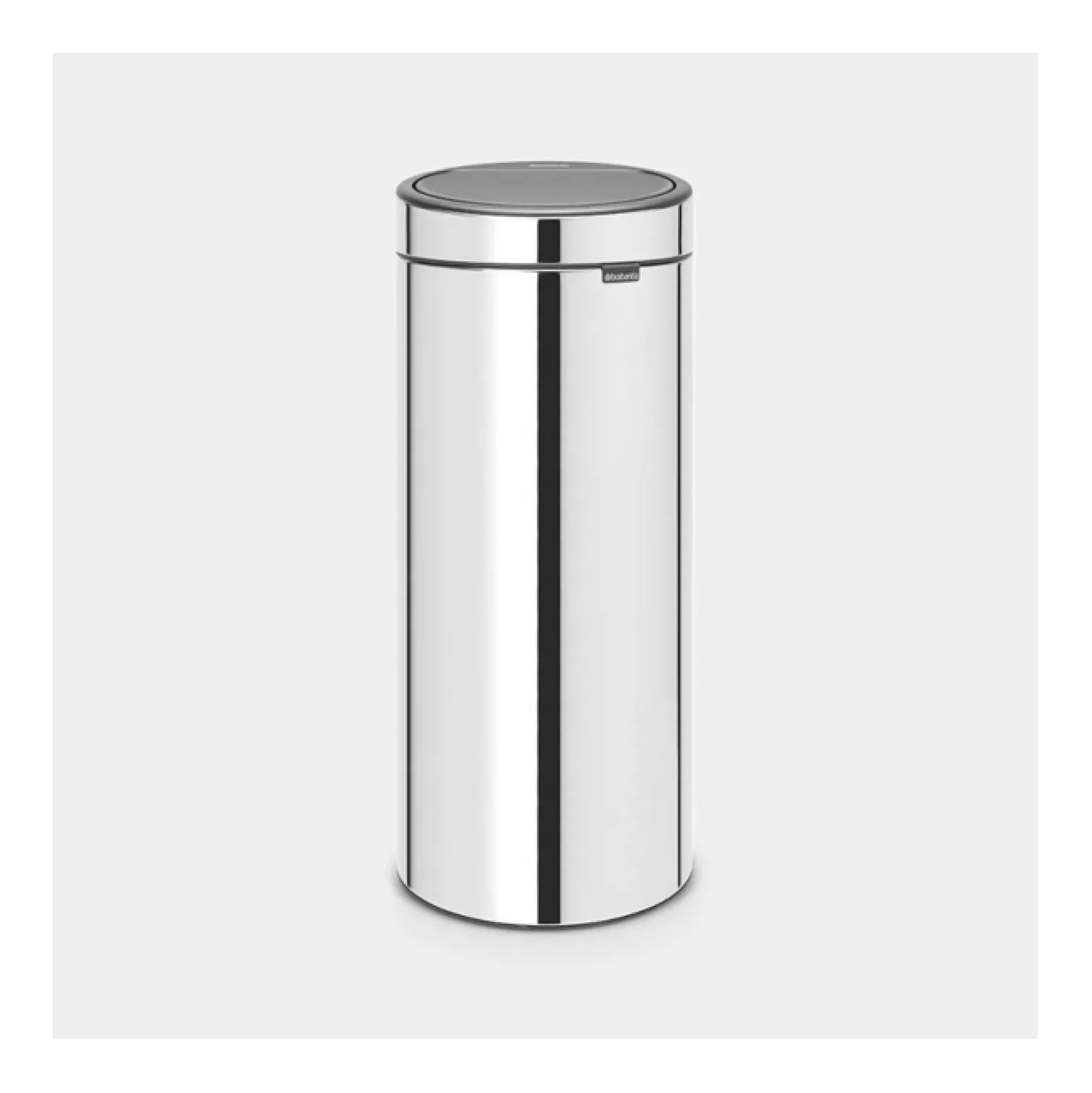 Papperskorg Brabantia Touch Bin New, 30L, blankt stål