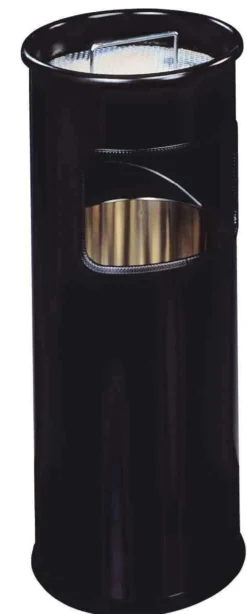 Papperskorg Durable med askkopp, rund, metall, 17 liter