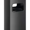 Papperskorg Durable med askkopp, fyrkantig, 17 liter, metall