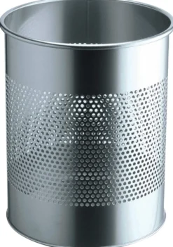 Papperskorg Durable Metall Rund, perforerad, 15 liter