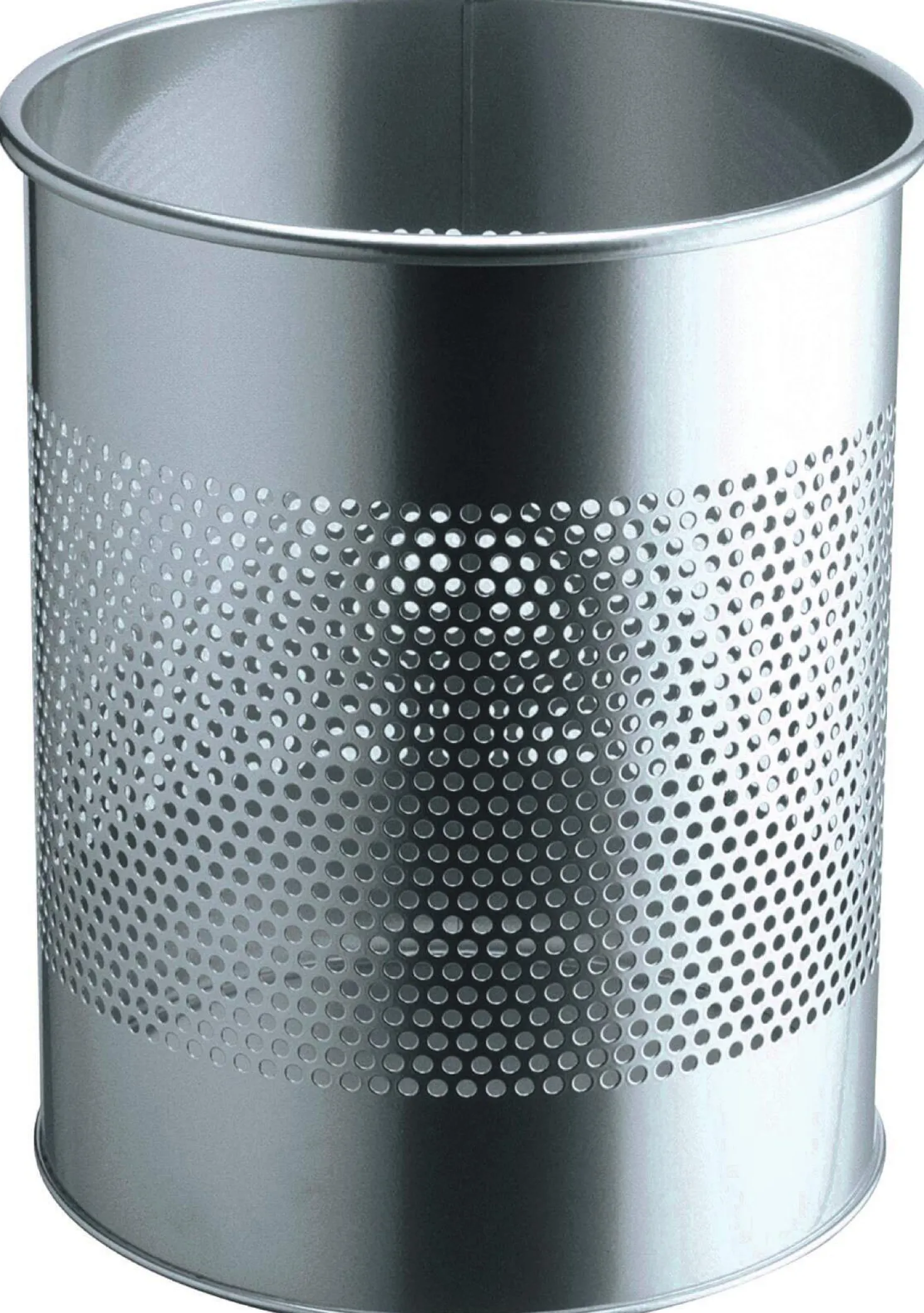 Papperskorg Durable Metall Rund, perforerad, 15 liter