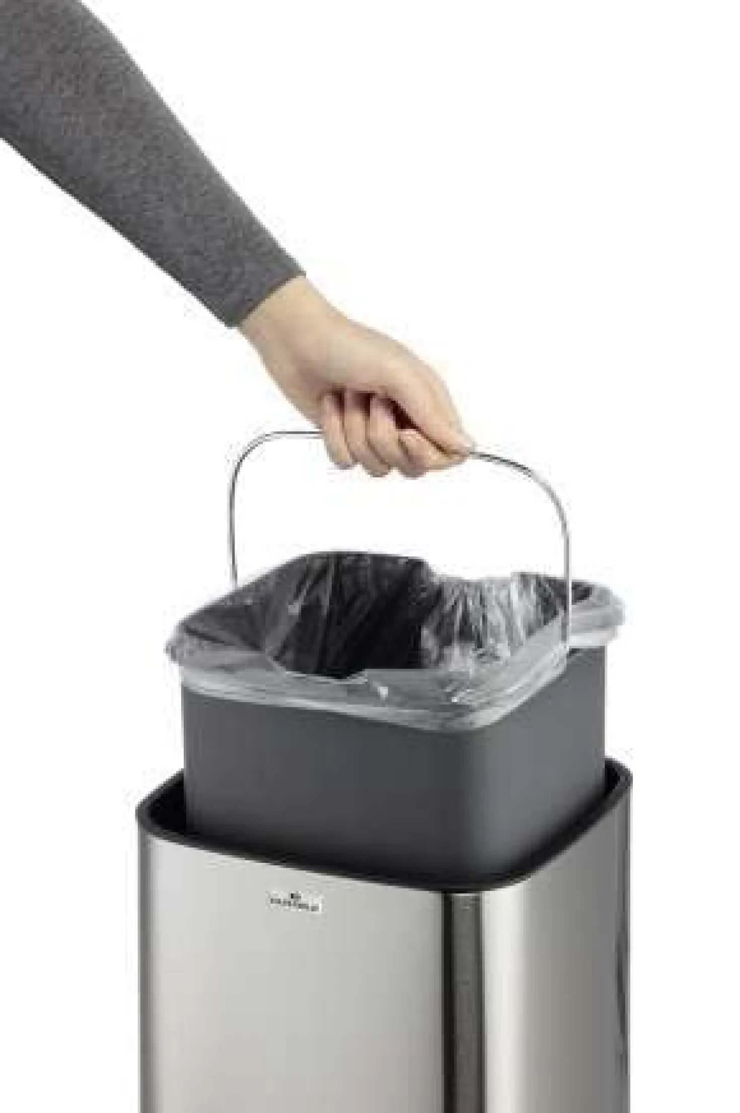 Papperskorg Durable No Touch Sensor, rostfritt stål, 35 liter