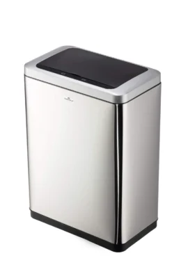 Papperskorg Durable No Touch Duo Sensor, 2x20 liter, rostfritt stål
