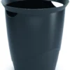 Papperskorg Durable Trend, svart, rund, återvunnen plast