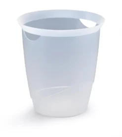 Papperskorg Durable Trend Transparent, 16 liter, rund, bärhandtag