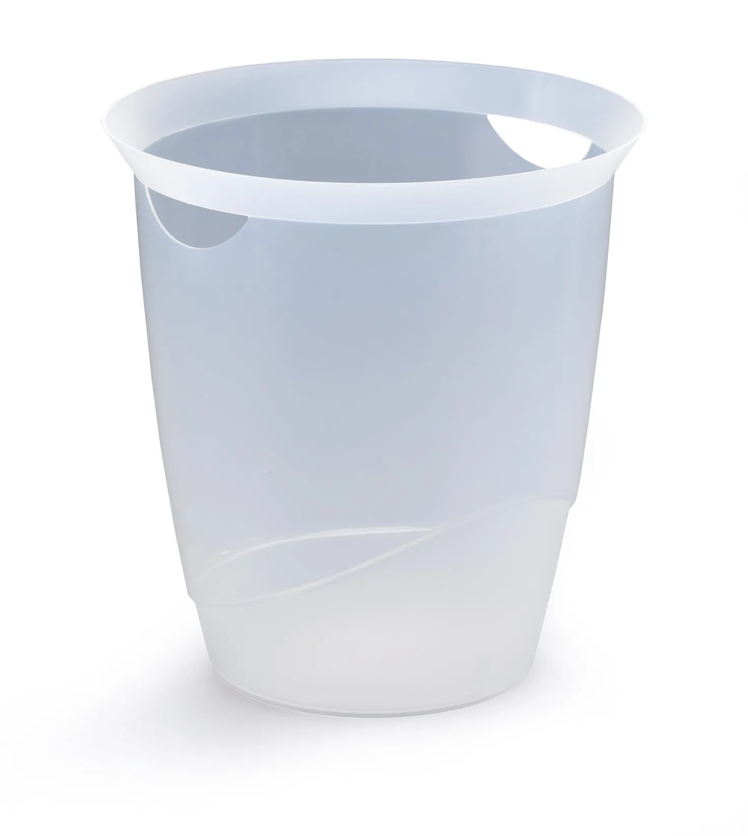 Papperskorg Durable Trend Transparent, 16 liter, rund, bärhandtag