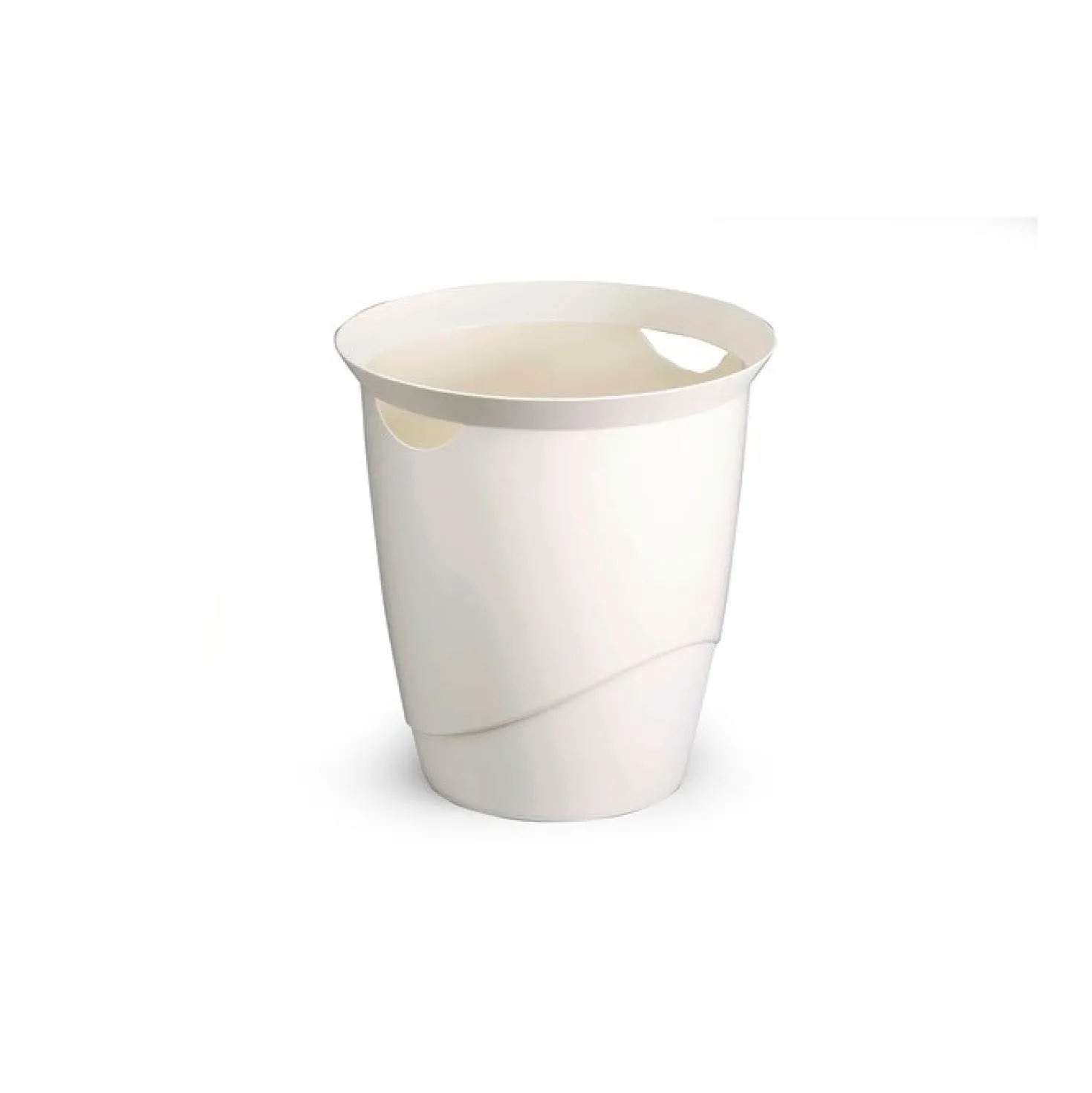 Papperskorg Durable Trend, vit, 16 liter, rund