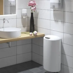 Papperskorg Tork B1, 50 liter, vit, vägg eller golv