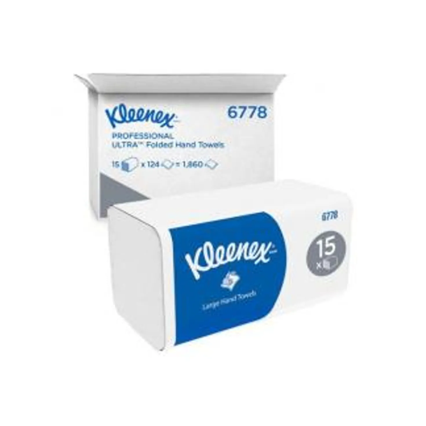 Pappersnäsdukar Kleenex Interfold 2-lager, 124 ark, 15 fp