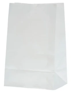 Papperspåse Kanister SOS Fyrkantig Botten, vit, 250x110x300 mm, 500 st