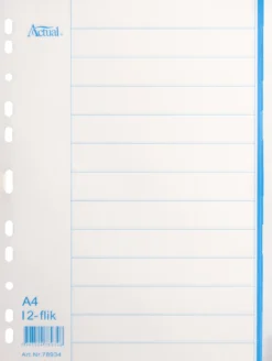 Pappersregister Timing Bas 12 Otryckt, blå flikar, 10 set