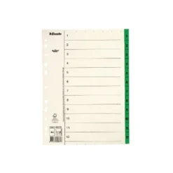 Pappersregister Timing Mega A4 1-12, grön