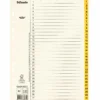 Pappersregister Timing Mega A4 1-31, plastförstärkta flikar, gul