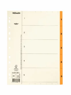 Pappersregister Timing Mega A4 1-5 orange
