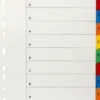 Pappersregister Timing Mega A4 1-10, olikfärgade flikar