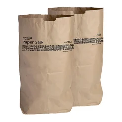 Papperssäck Oblekt Kraftpapper 125L, tvåskiktad, 50 st