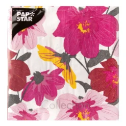 Pappersservett Papstar Blomster 3-lager, 25x25 cm, 20 st