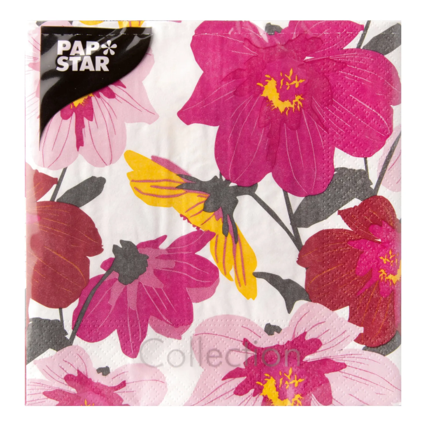 Pappersservett Papstar Blomster 3-lager, 25x25 cm, 20 st