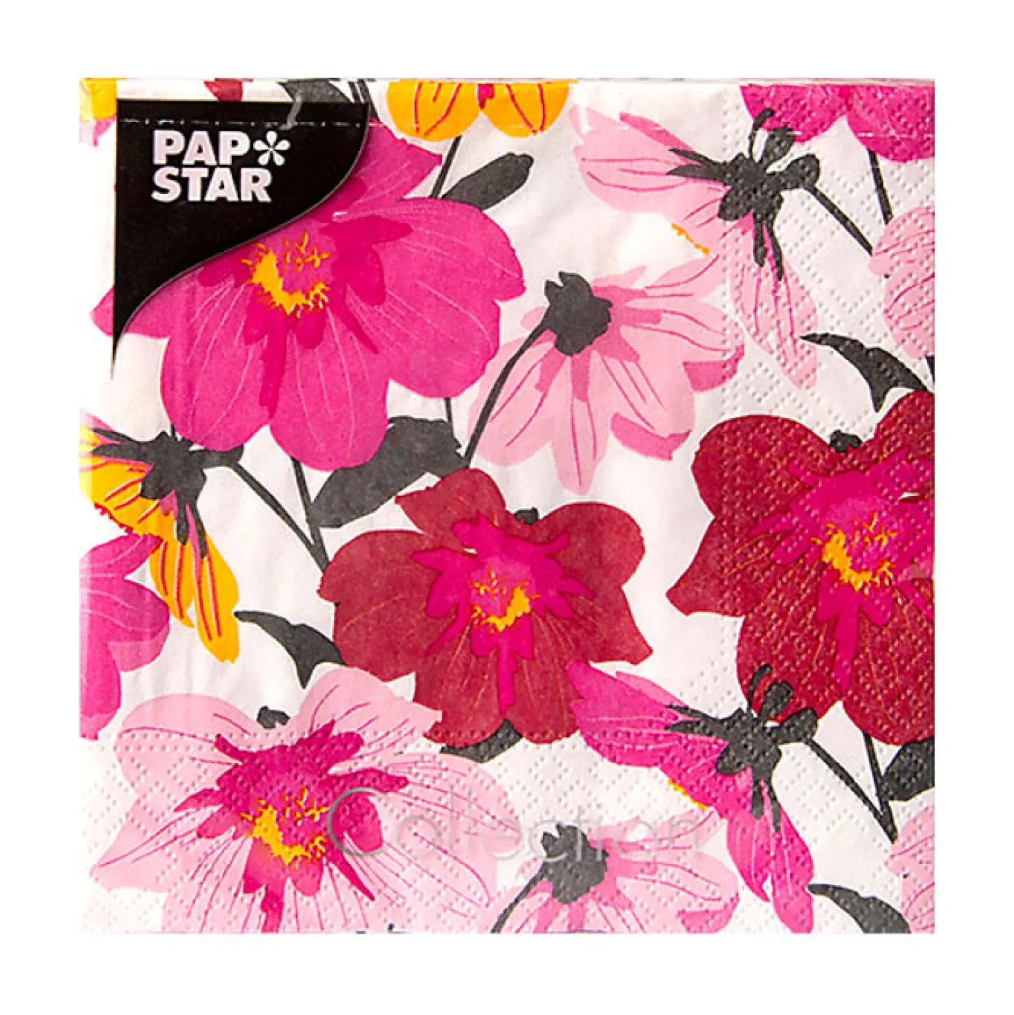 Pappersservett Papstar Blomster 3-lager, 25x25 cm, 20 st