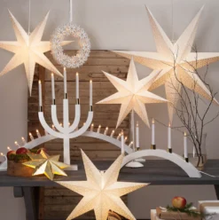 Pappersstjärna Star Trading Dot, vit, 100 cm diameter