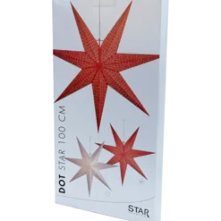 Pappersstjärna Star Trading Dot, vit, 100 cm diameter
