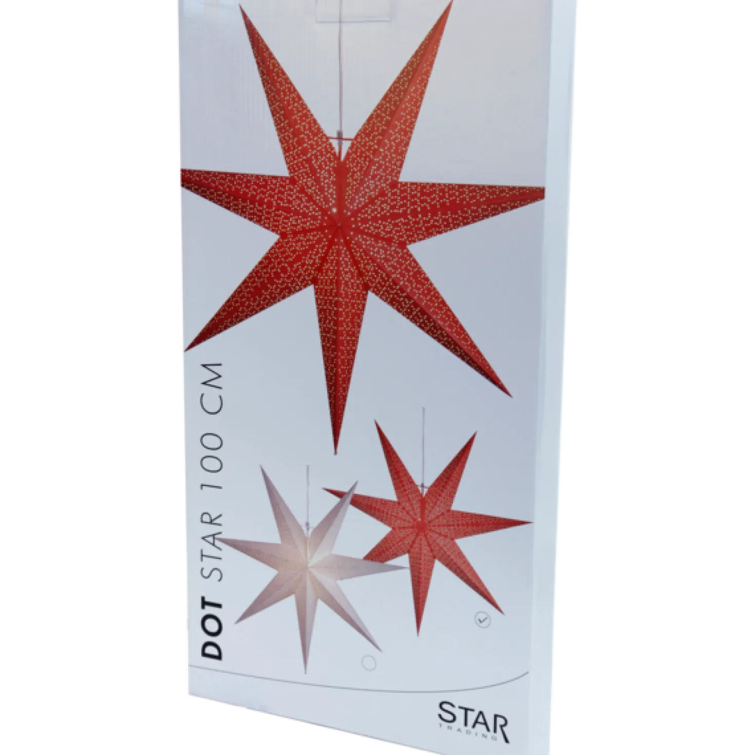 Pappersstjärna Star Trading Dot, vit, 100 cm diameter