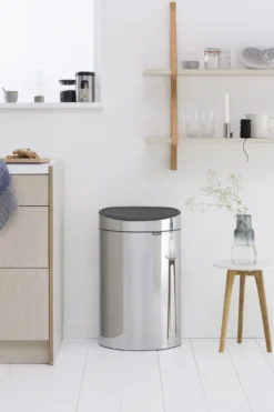 Papperstunna Brabantia Touch Bin Matt Stål, 40L, silver