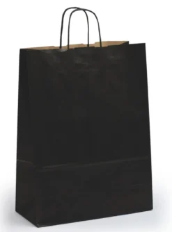 Pappkasse Sober Svart, 320x140x420mm, tvinnade handtag, 150 st