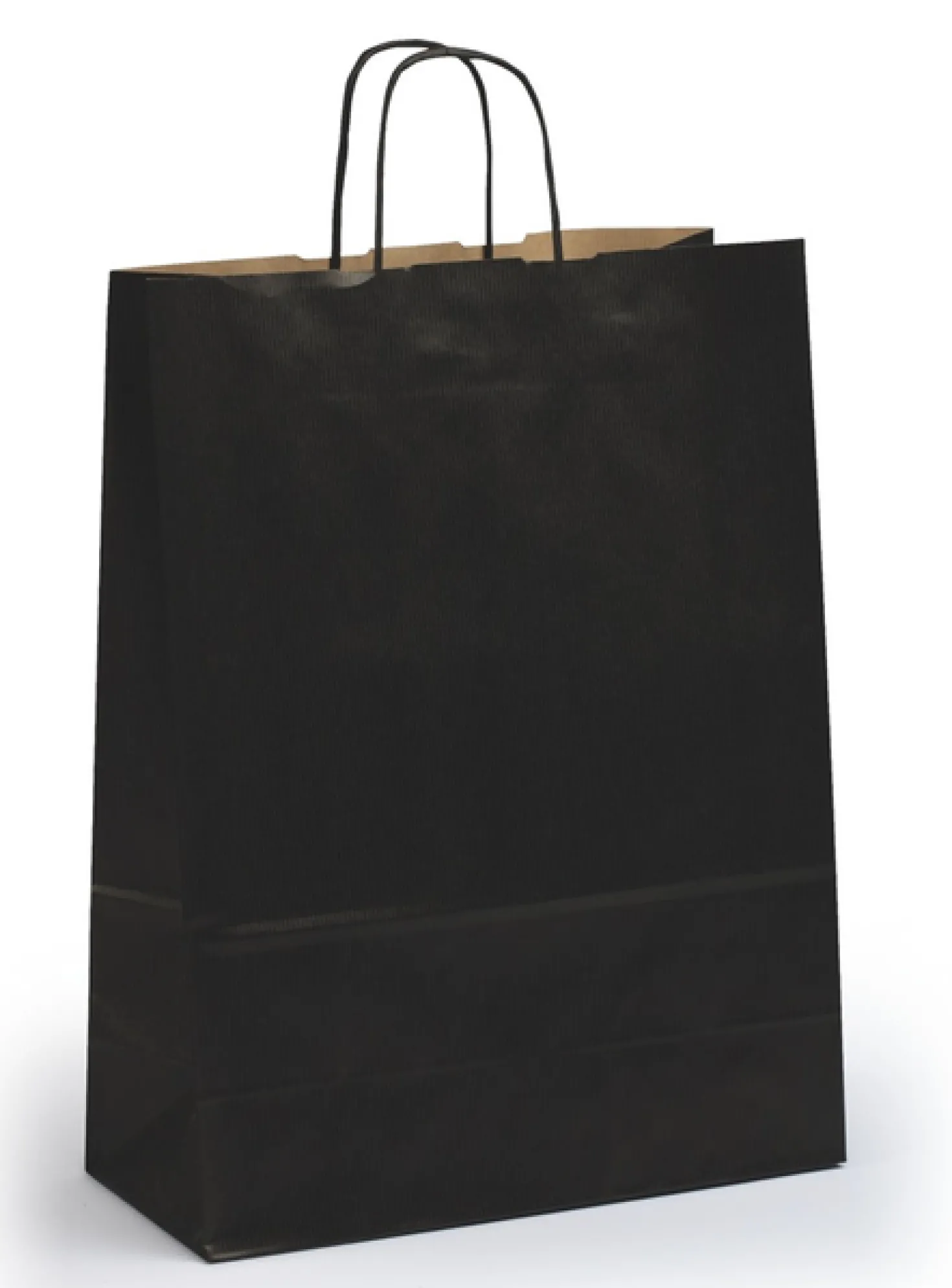 Pappkasse Sober Svart, 320x140x420mm, tvinnade handtag, 150 st