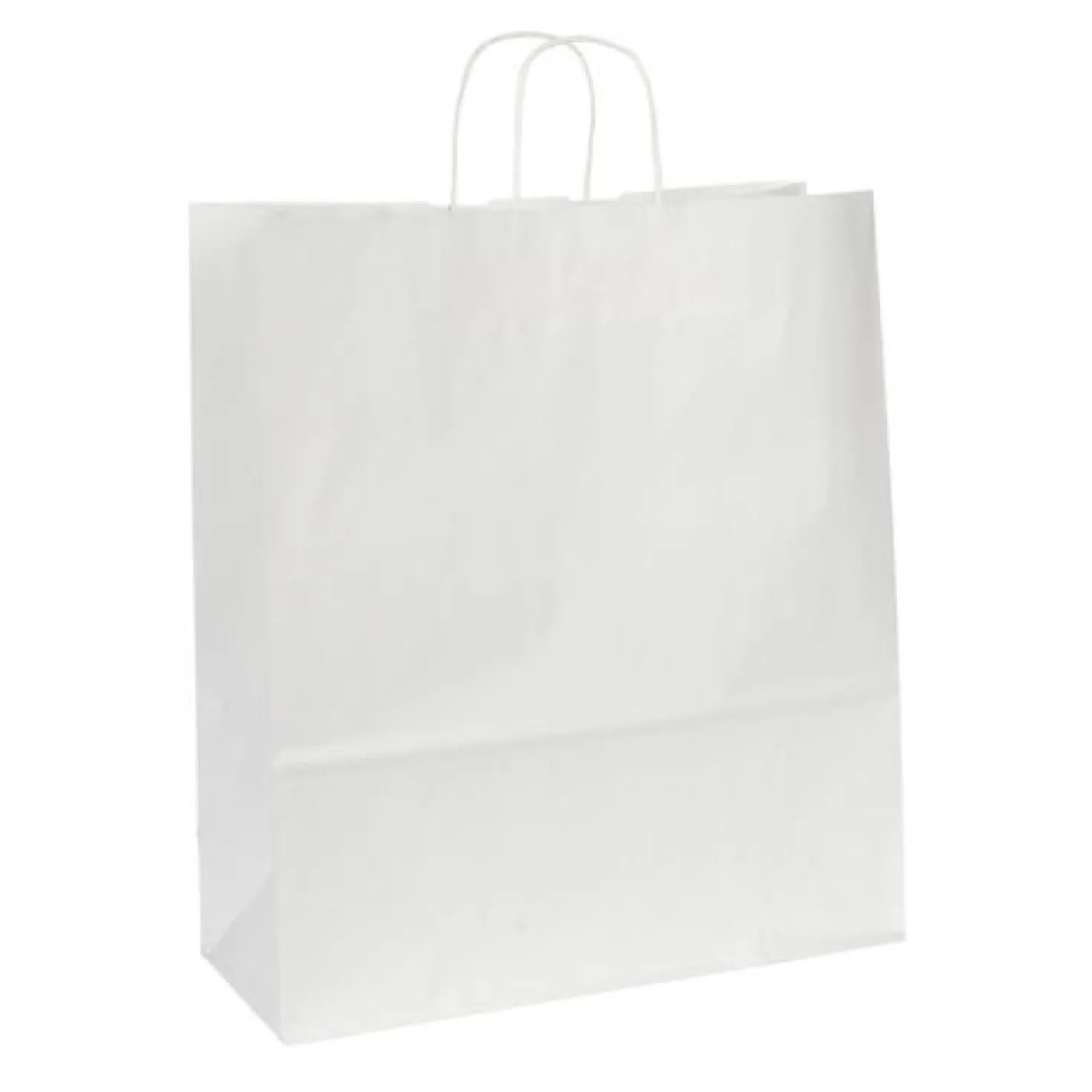 Pappkasse Sober Vit med tvinnade handtag, 400x160x450mm, 150 st