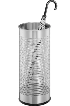 Paraplyställ Durable Silver, perforerad metall, rund