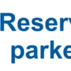 Parkeringsskylt Reserverad parkering, aluminium eller plast, blå/vit