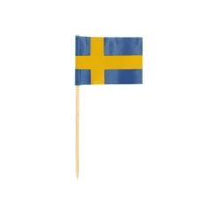 Partypinne Papstar Sverigeflagga, 8 cm, 50 st