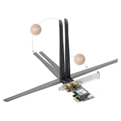 PCIe Wi-Fi 6E-adapter CUDY WE3000 AX5400, Bluetooth 5.2, Intel AX210