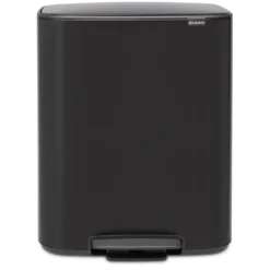 Pedalhink Brabantia BO, dubbla fack, 2 x 30L, matt svart