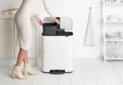 Pedalhink Brabantia BO, 2 x 30 liter, vit