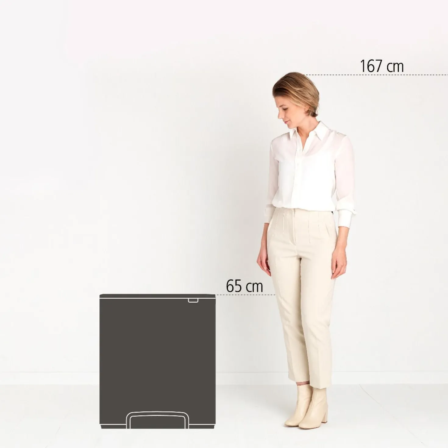 Pedalhink Brabantia BO, 2 x 30 liter, vit