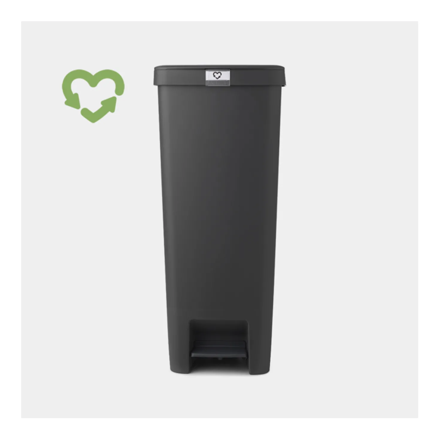 Pedaltunna Brabantia StepUp, 40 liter, svart, mjukstängande