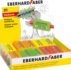 Penngrepp Faber-Castell Trekantig med sudd, blandade neonfärger
