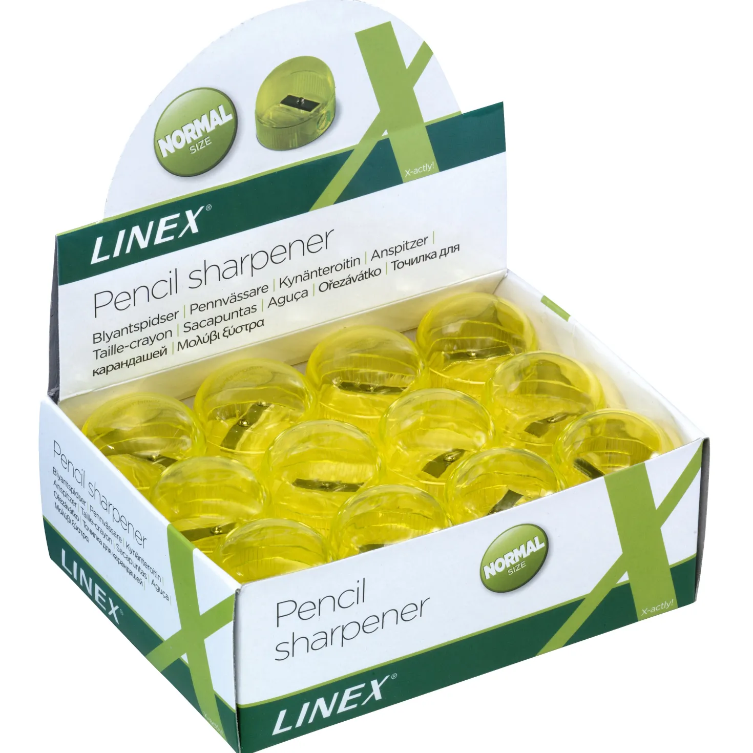 Pennvässare Linex PS150 dubbel, spånbehållare, gul