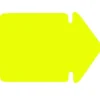 Pilskylt Kartong Fluorescerande Gul, dubbelsidig, 13x9 cm, 25 st