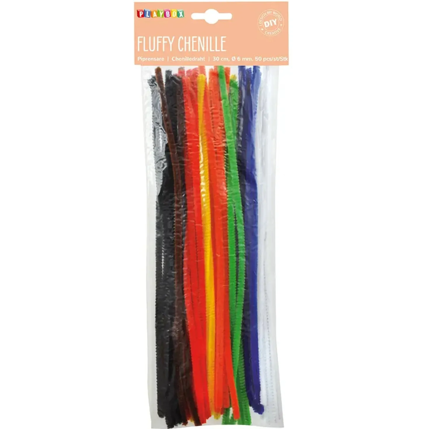 Piprensare Playbox Basfärger, Ø 6 mm