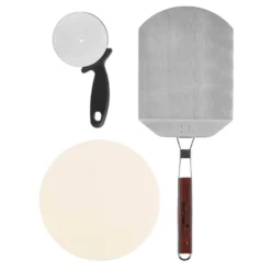 Pizzabakset MUSTANG med pizzasten, spade och slicer, 32 cm